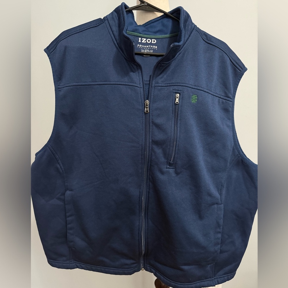 Izod Blue Zip-Up Vest NWOT 2XL